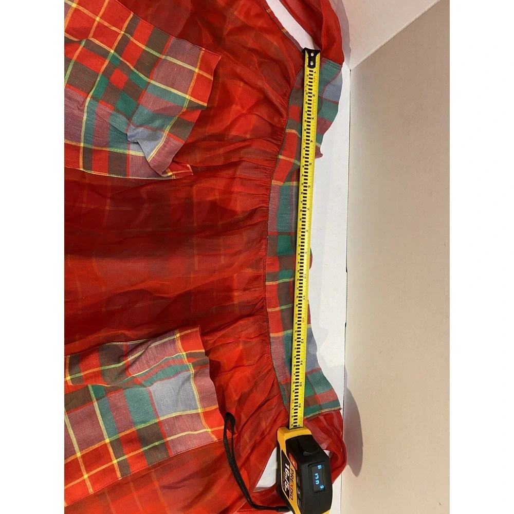 Half Christmas Apron‎ Holiday can be worn on both sides pockets Vintage